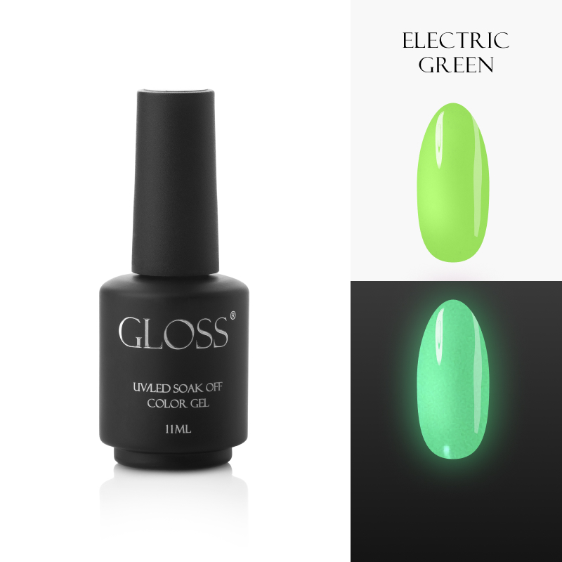 Lüminesan kalıcı oje Electric Green Elf, 11 ml